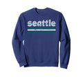 Seattle Washington Three Stripe Sweatshirt - Custom Art Print Unisex - T-Shirt, Sweatshirt, Hoodie