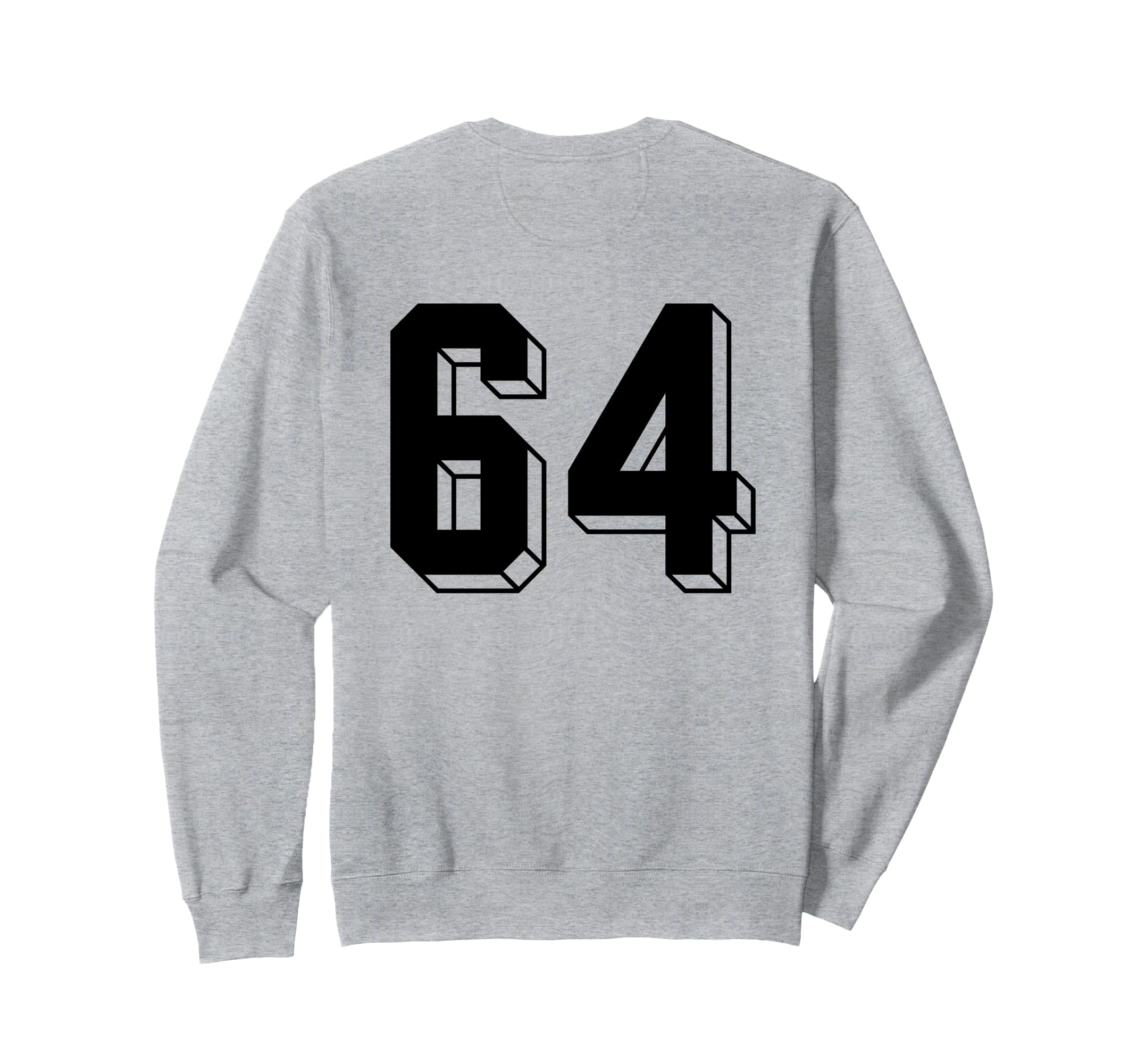 Number 64 Backside 80S 90S Team Jersey Sweatshirt - Novelty Apparel Unisex - T-Shirt, Sweatshirt, Hoodie