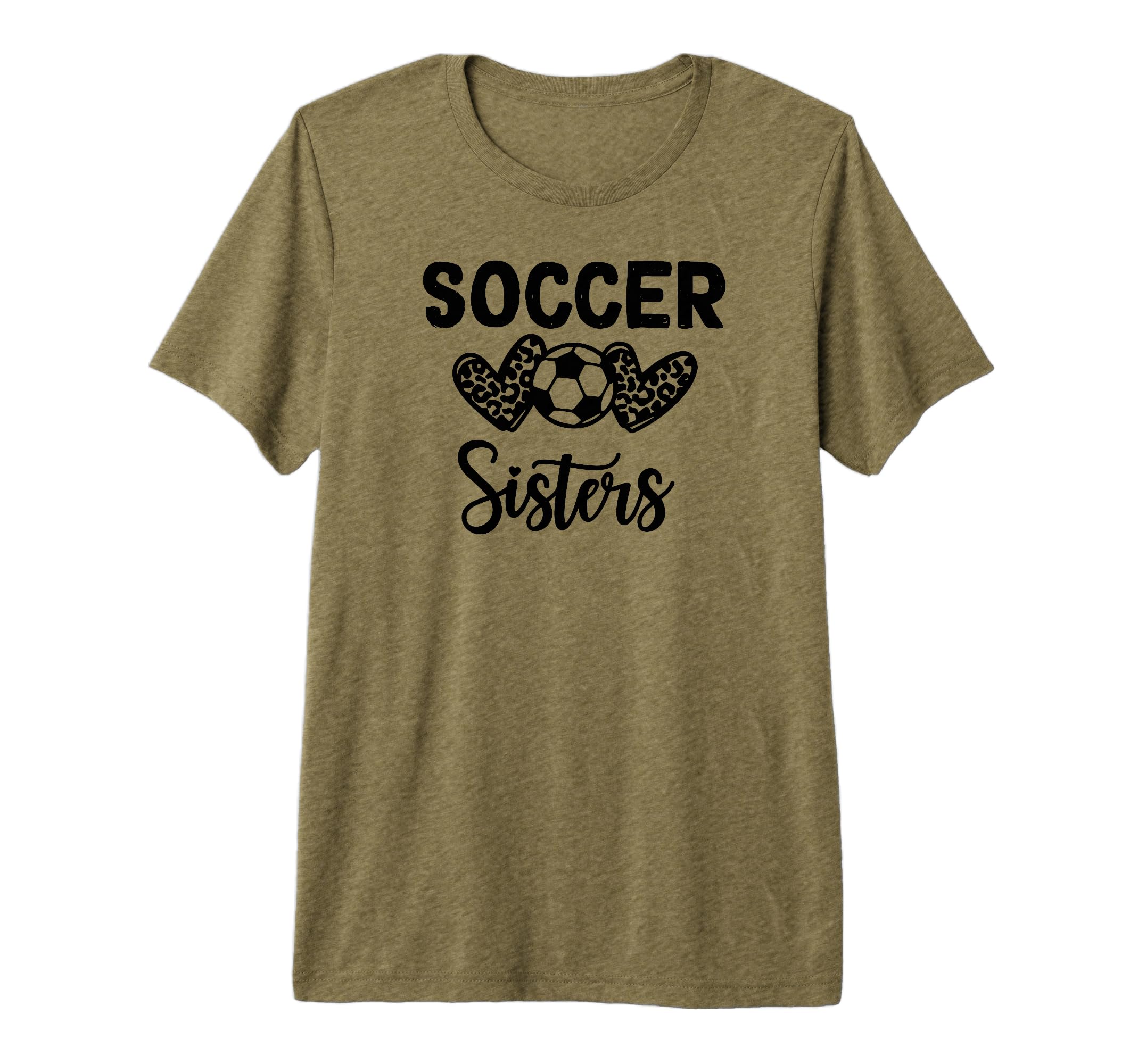 Soccer Sister Leopard Tri Blend T-Shirt - Minimalist Print Men Women - T-Shirt, Sweatshirt, Hoodie