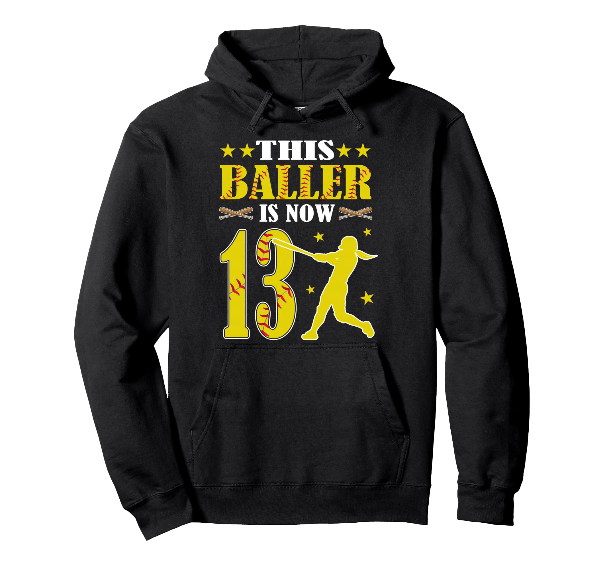 This Baller Is Now 13 Year Old Birthday Hoodie - Aesthetic Graphic Unisex - T-Shirt, Sweatshirt, Hoodie