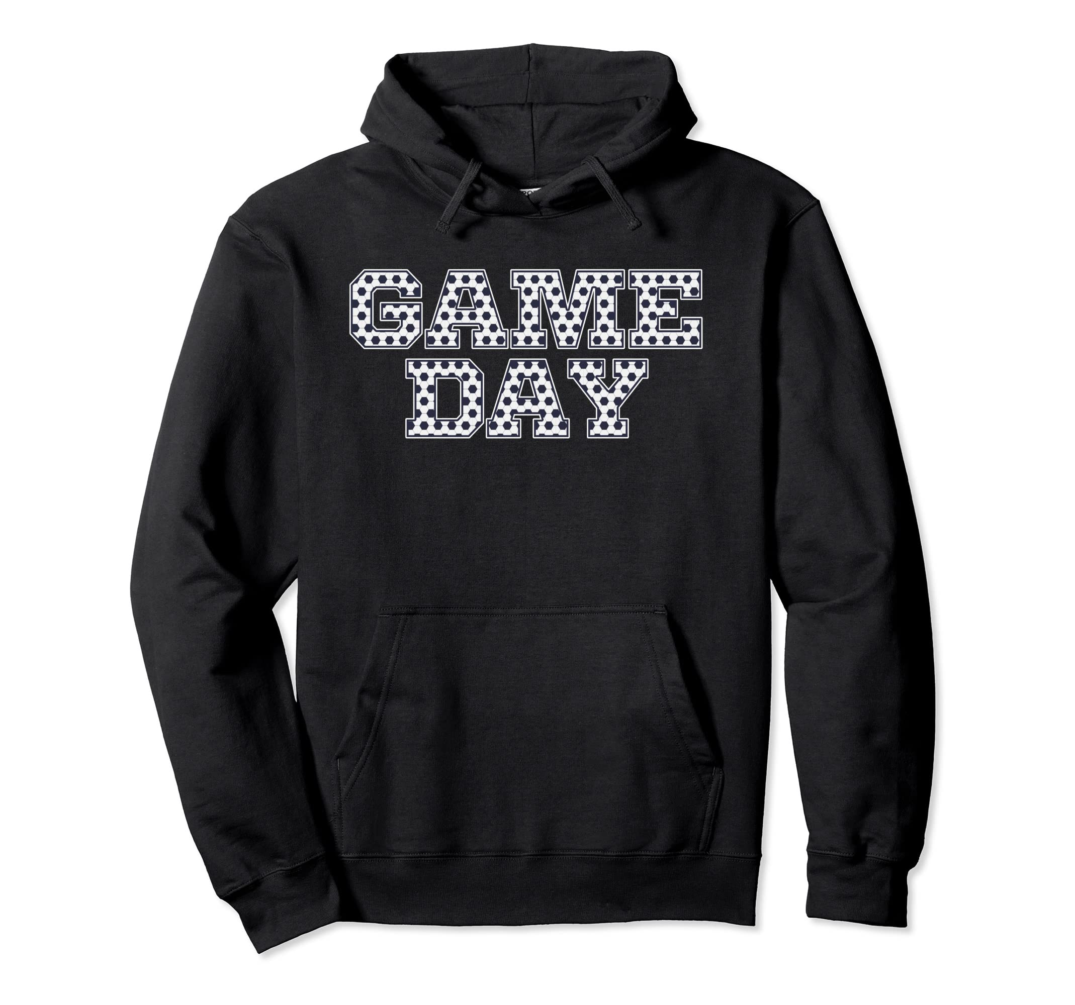 Game Day Soccer Pattern Blue Sports Hoodie - Streetwear Style Men Women - T-Shirt, Sweatshirt, Hoodie