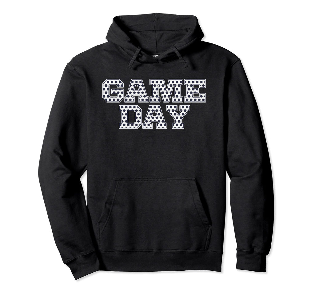 Game Day Soccer Pattern Blue Sports Hoodie - Trendy Graphic Men Women - T-Shirt, Sweatshirt, Hoodie