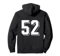 Number 52 Backside 80S 90S Team Jersey Hoodie - Unique Graphic Unisex - T-Shirt, Sweatshirt, Hoodie