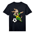 Dabbing Dog Jamaica Soccer Jamaican Flag T-Shirt - Unique Graphic Unisex - T-Shirt, Sweatshirt, Hoodie