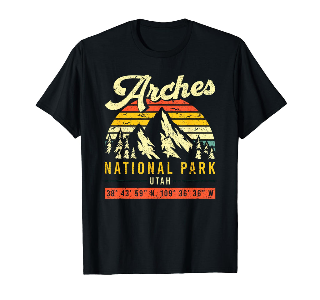 Arches Coordinates Utah National Park T-Shirt - Minimalist Print for Adults - T-Shirt, Sweatshirt, Hoodie