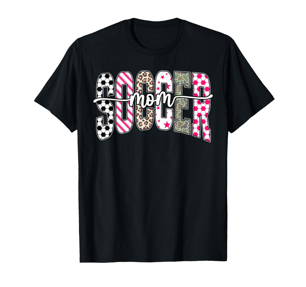 Soccer Mom Game Day Soccer Mama Stripes T-Shirt - Trendy Graphic Unisex - T-Shirt, Sweatshirt, Hoodie