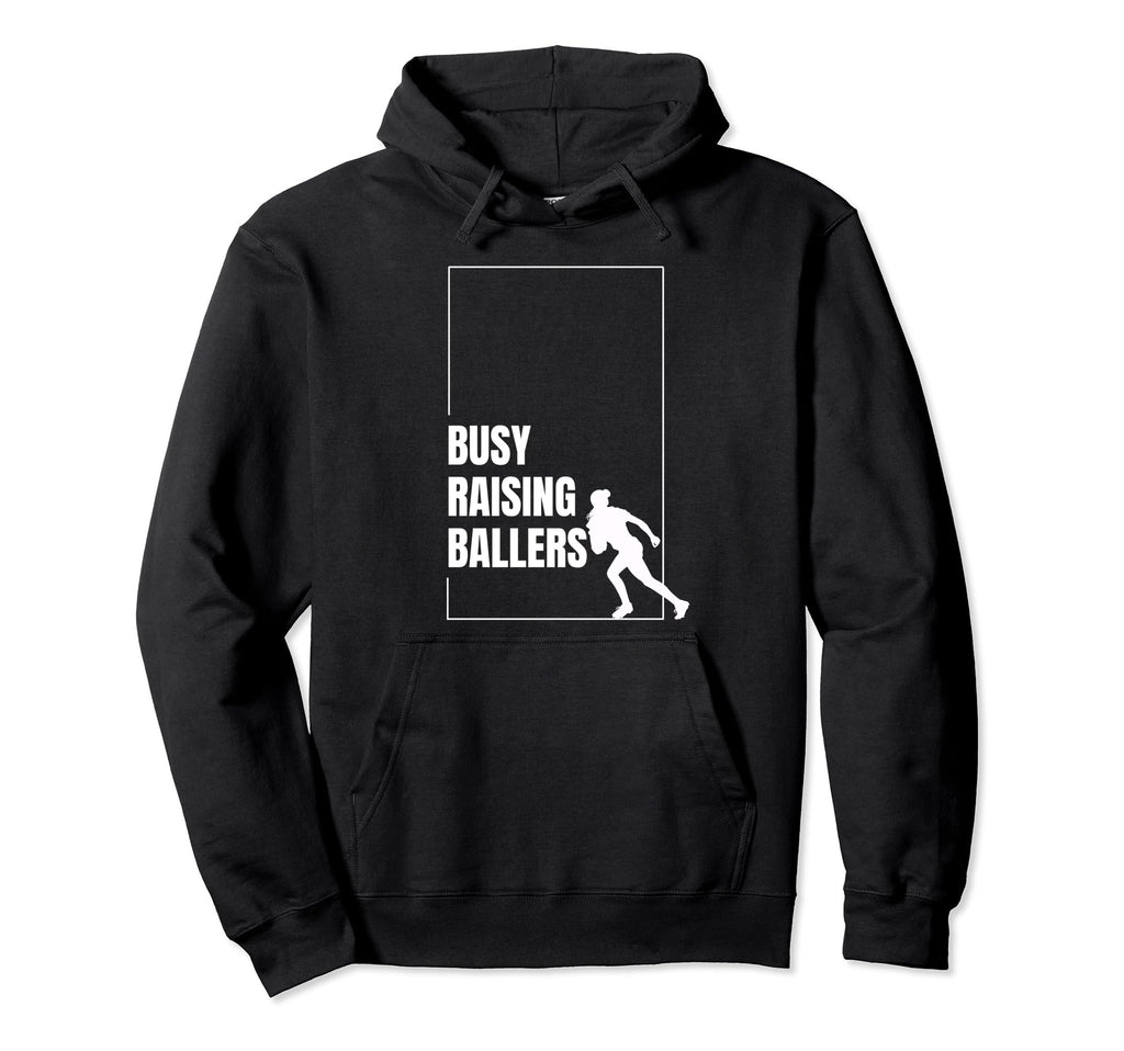 Funny Baseball Quotes Busy Raising Hoodie - Casual Everyday Wear Men Women - T-Shirt, Sweatshirt, Hoodie