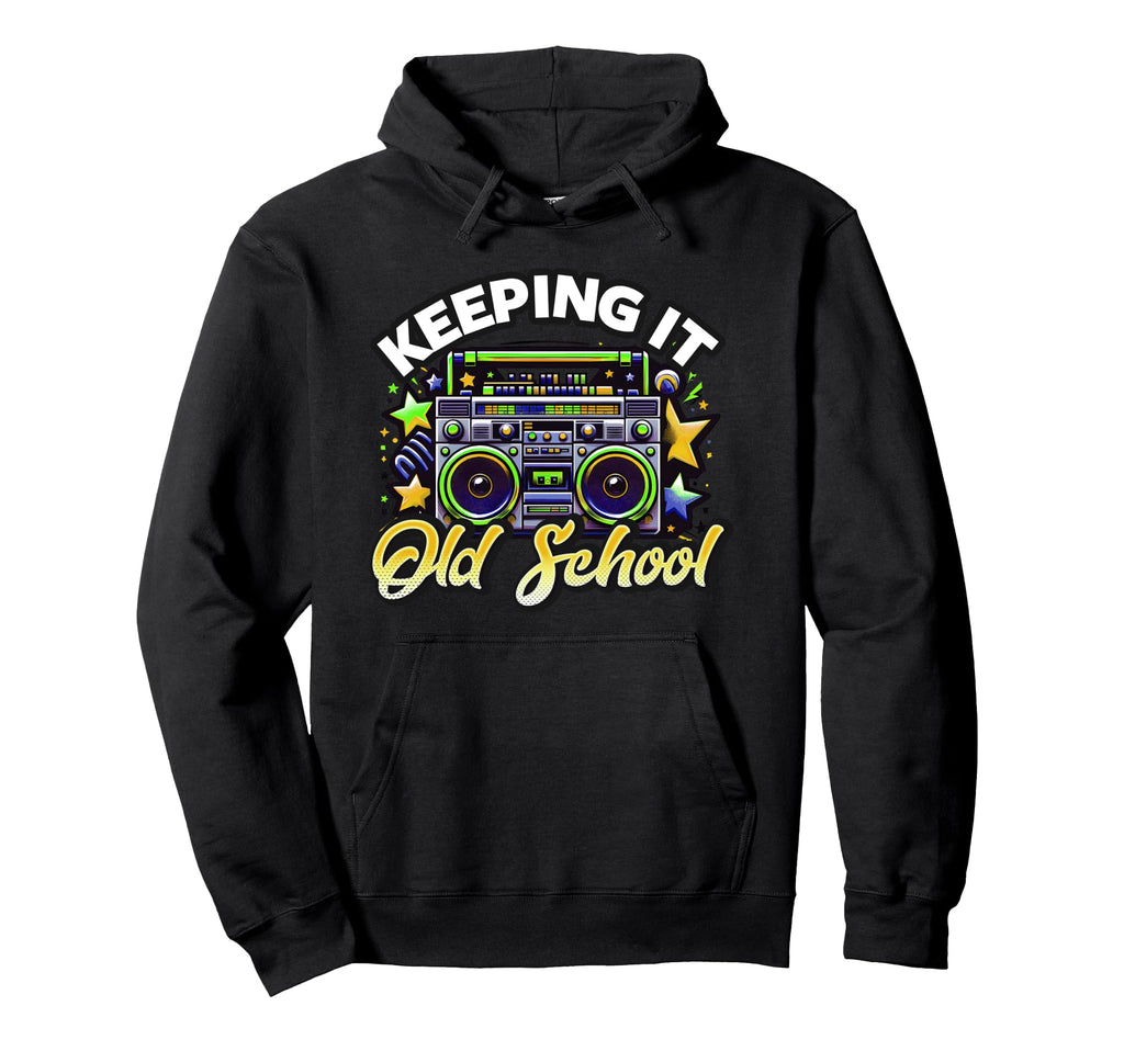 Old School 80S Boombox Hip Hop And R Hoodie - Streetwear Style for Adults - T-Shirt, Sweatshirt, Hoodie