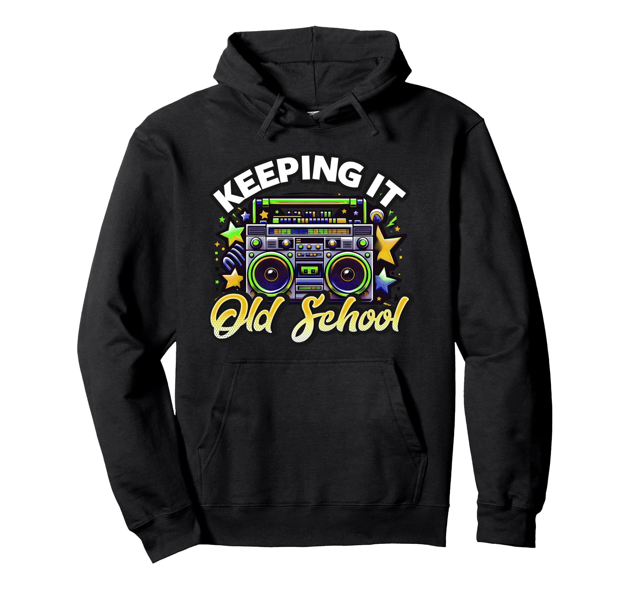 Old School 80S Boombox Hip Hop And R Hoodie - Streetwear Style for Adults - T-Shirt, Sweatshirt, Hoodie