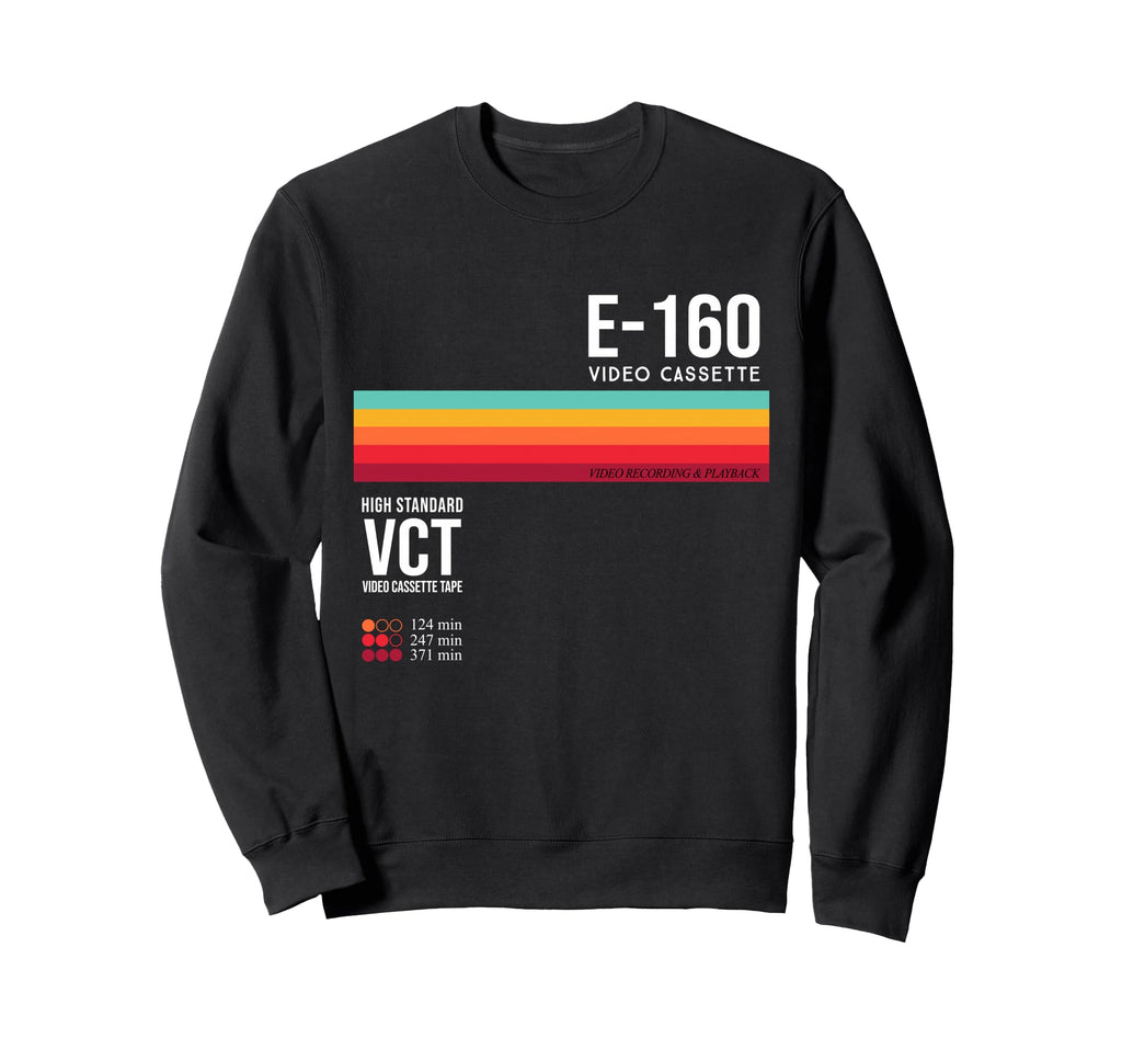 80S Video Cassette Tape Sweatshirt - Minimalist Print for Adults - T-Shirt, Sweatshirt, Hoodie