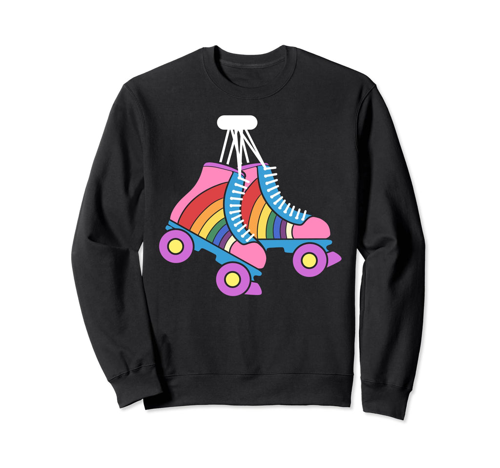 Roller Skates Rainbow Derby Sweatshirt - Casual Everyday Wear Men Women - T-Shirt, Sweatshirt, Hoodie