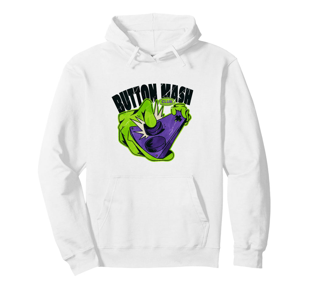 Button Mash Club Gaming Arcade Player Hoodie - Fun Novelty Design Unisex - T-Shirt, Sweatshirt, Hoodie