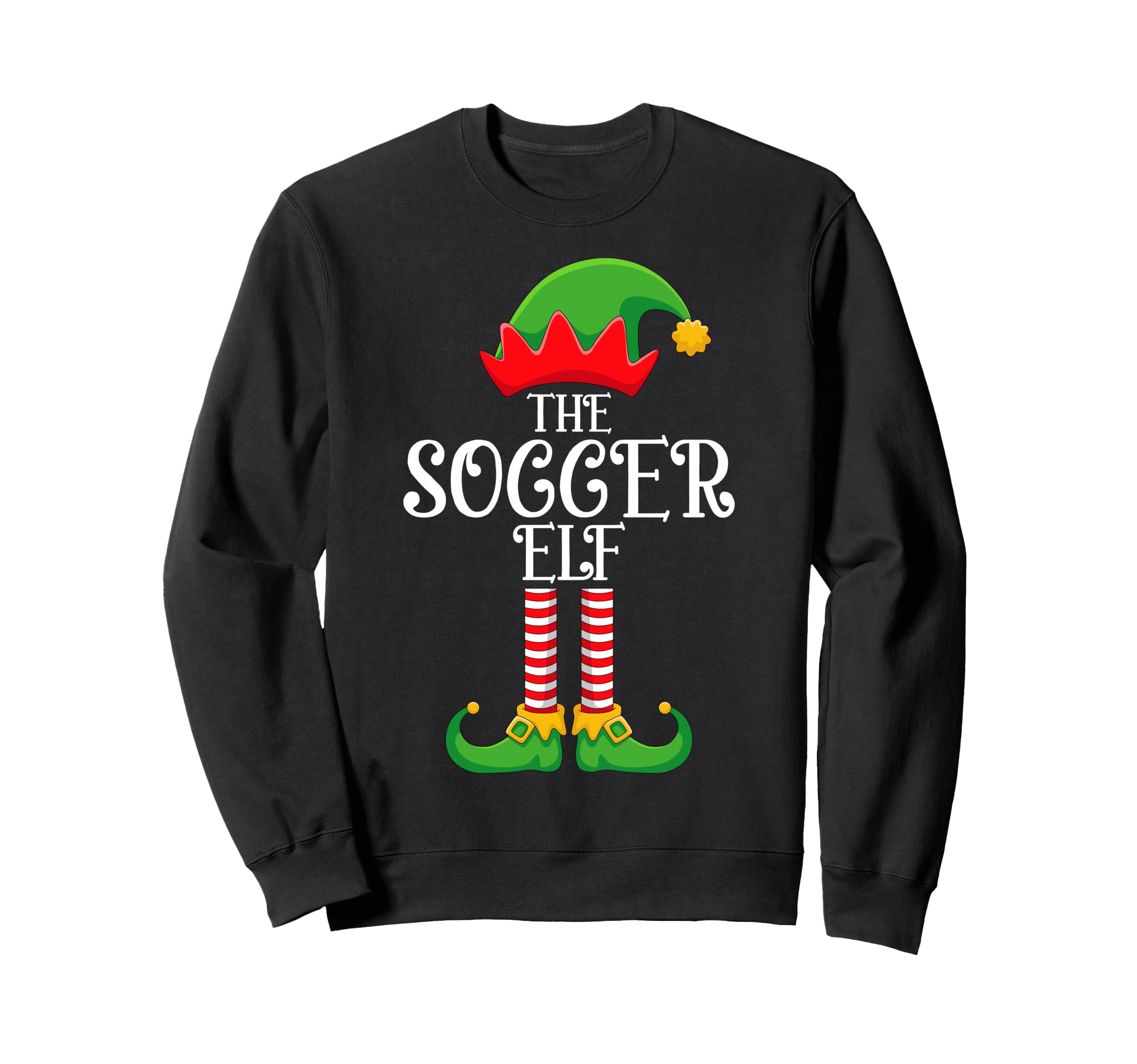 Soccer Elf Family Matching Funny Sweatshirt - Graphic Print for Adults - T-Shirt, Sweatshirt, Hoodie