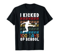 I Kicked 100 Day School Soccer 100Th T-Shirt - Trendy Graphic for Adults - T-Shirt, Sweatshirt, Hoodie