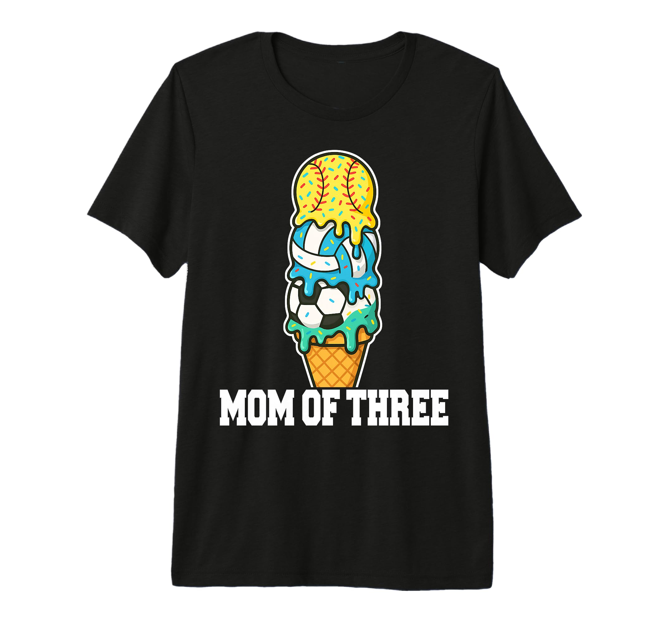 Softball Soccer Volleyball Mom Ice Cream T-Shirt - Graphic Print Men Women - T-Shirt, Sweatshirt, Hoodie