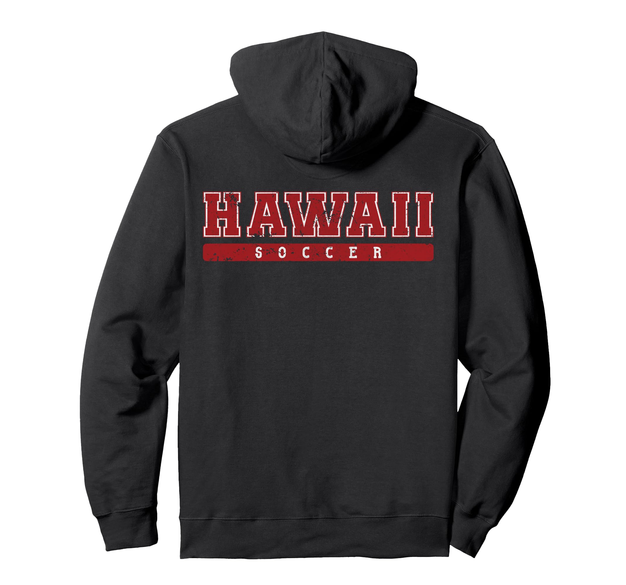Hawaii Soccer Red Text Hoodie - Fun Novelty Design Unisex - T-Shirt, Sweatshirt, Hoodie