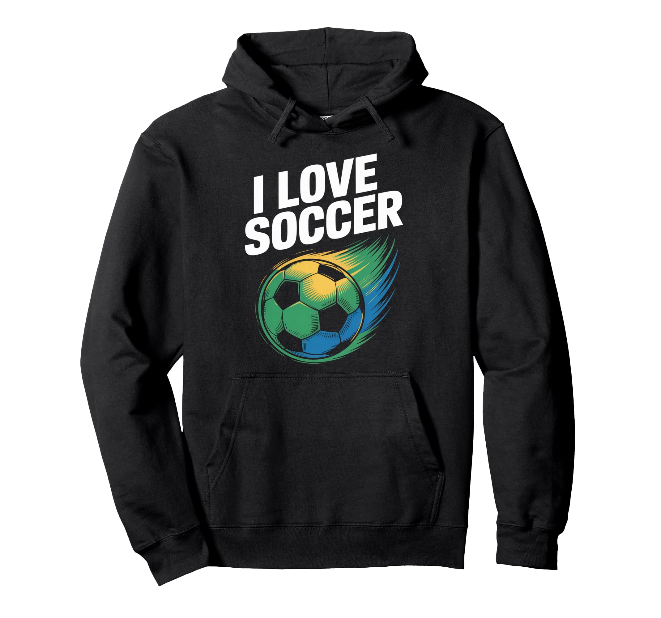 I Love Soccer Vibrant Ball Art Hoodie - Unique Graphic for Adults - T-Shirt, Sweatshirt, Hoodie