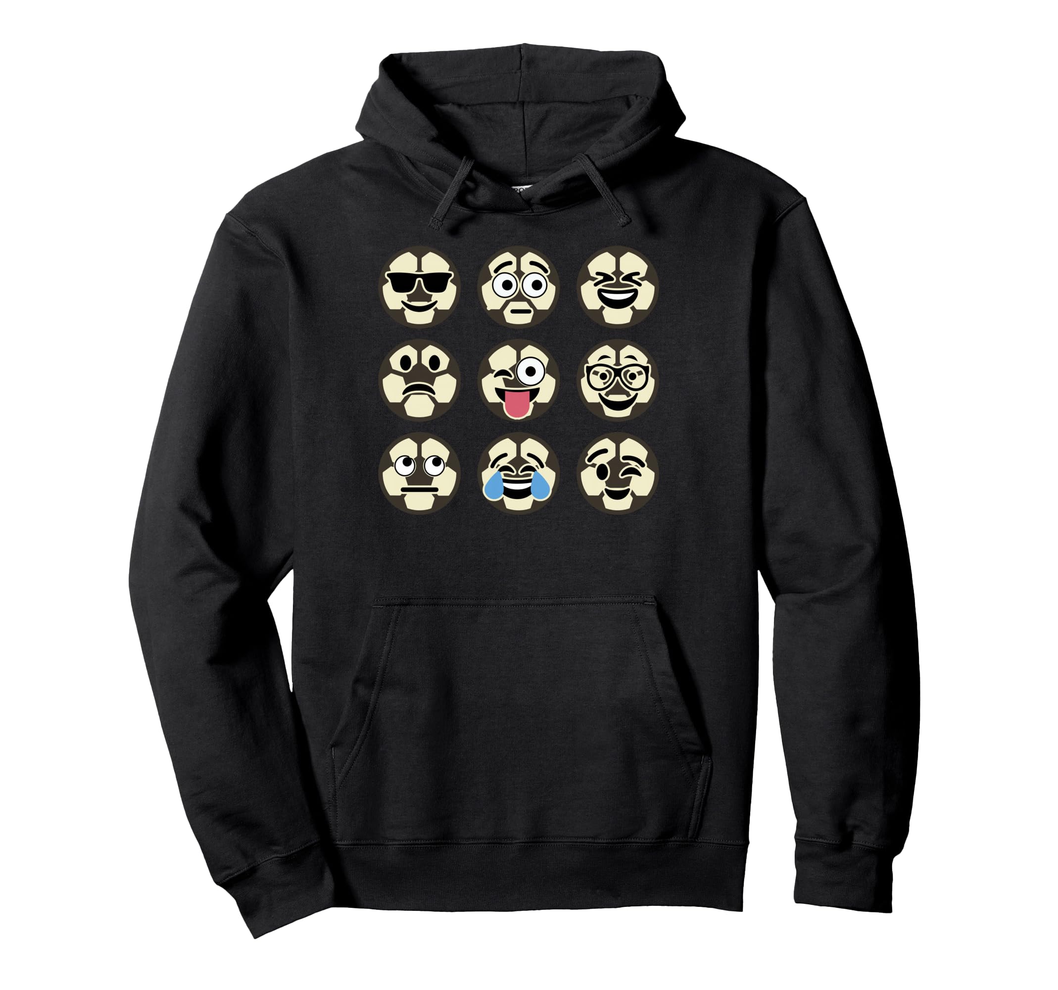 Funny Sports Soccer Emoticon Brazilian Ball Hoodie - Unique Graphic Unisex - T-Shirt, Sweatshirt, Hoodie