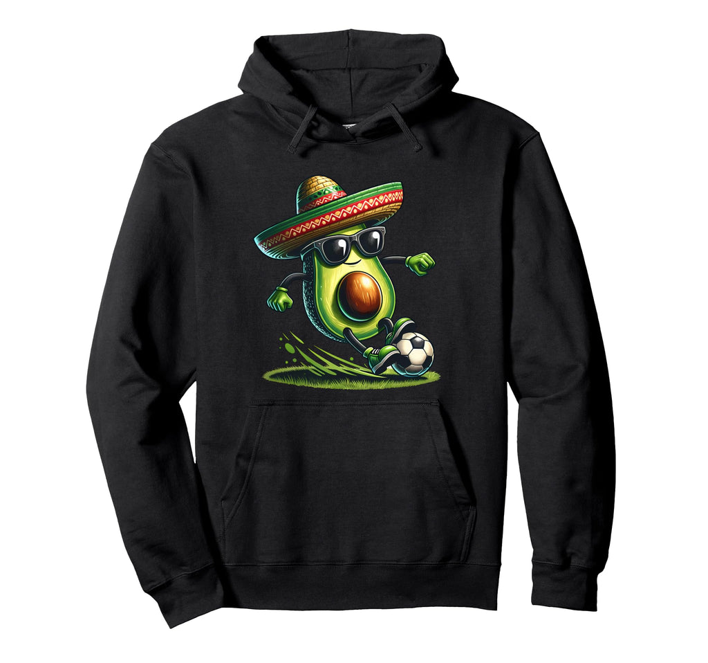 Funny Avocado Playing Soccer Cinco De Hoodie - Fun Novelty Design Unisex - T-Shirt, Sweatshirt, Hoodie