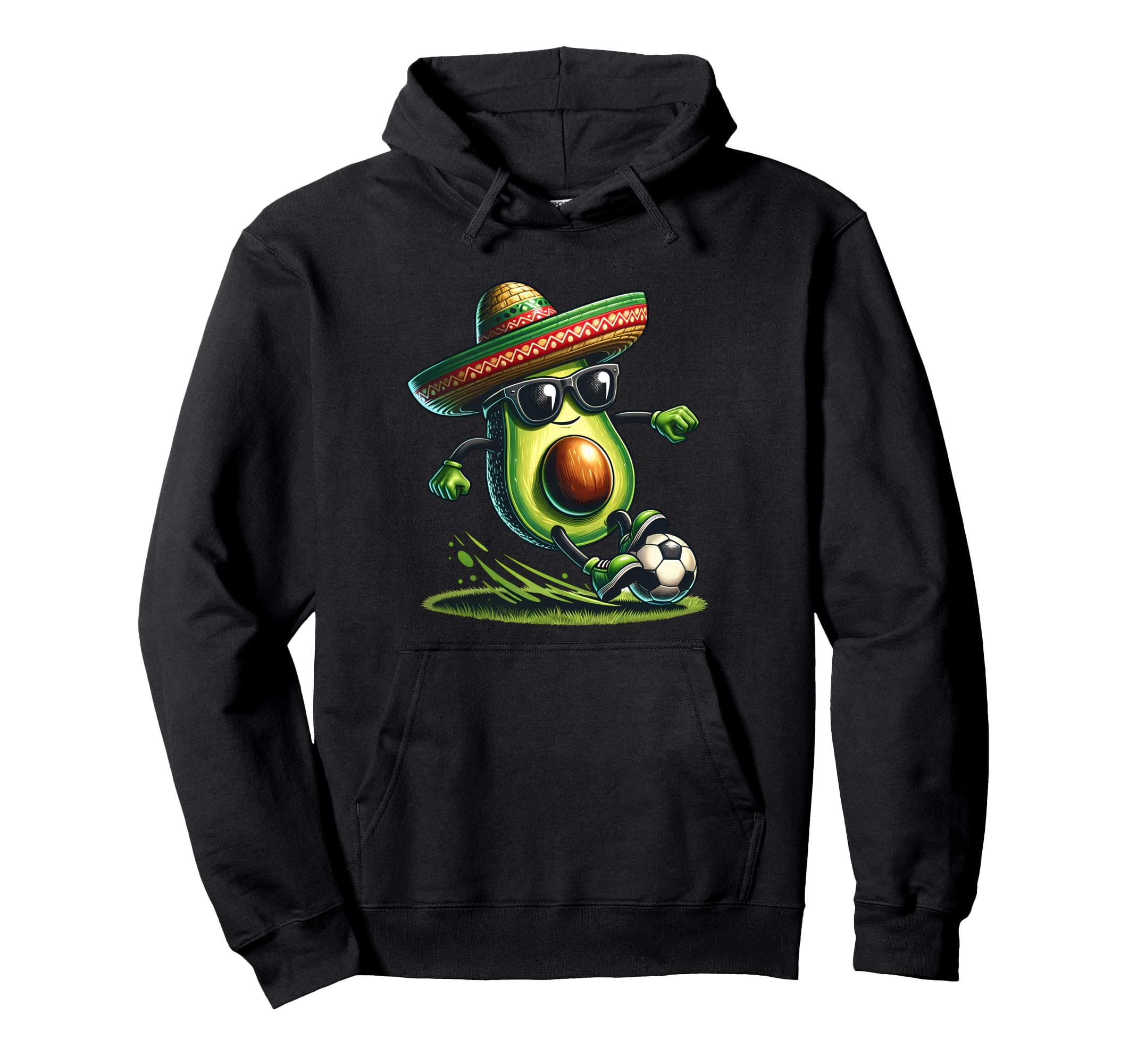 Funny Avocado Playing Soccer Cinco De Hoodie - Fun Novelty Design Unisex - T-Shirt, Sweatshirt, Hoodie