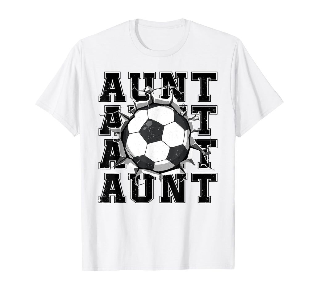 Soccer Aunt Cracked Wall Family Matching T-Shirt - Graphic Print Men Women - T-Shirt, Sweatshirt, Hoodie