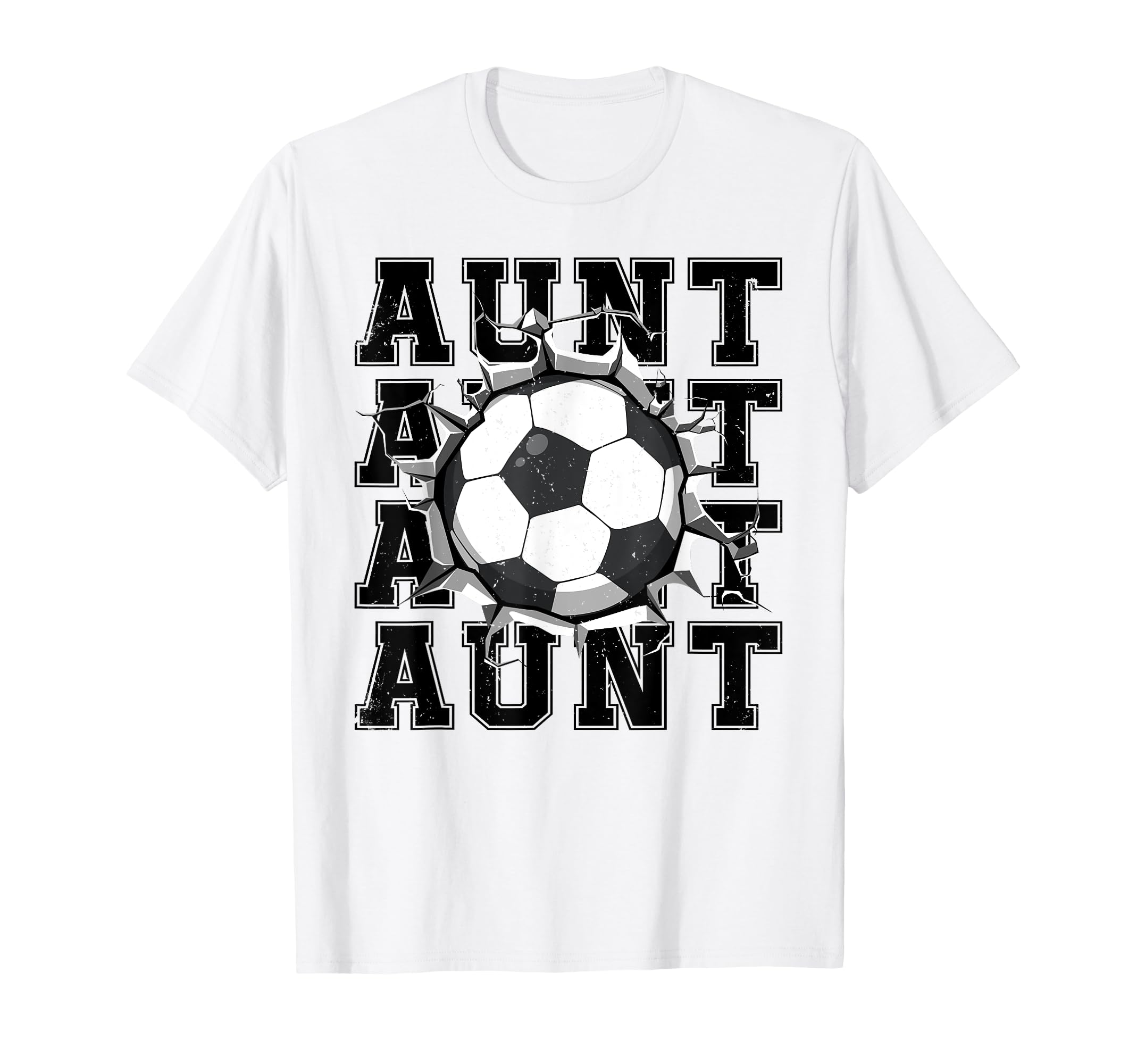 Soccer Aunt Cracked Wall Family Matching T-Shirt - Graphic Print Men Women - T-Shirt, Sweatshirt, Hoodie