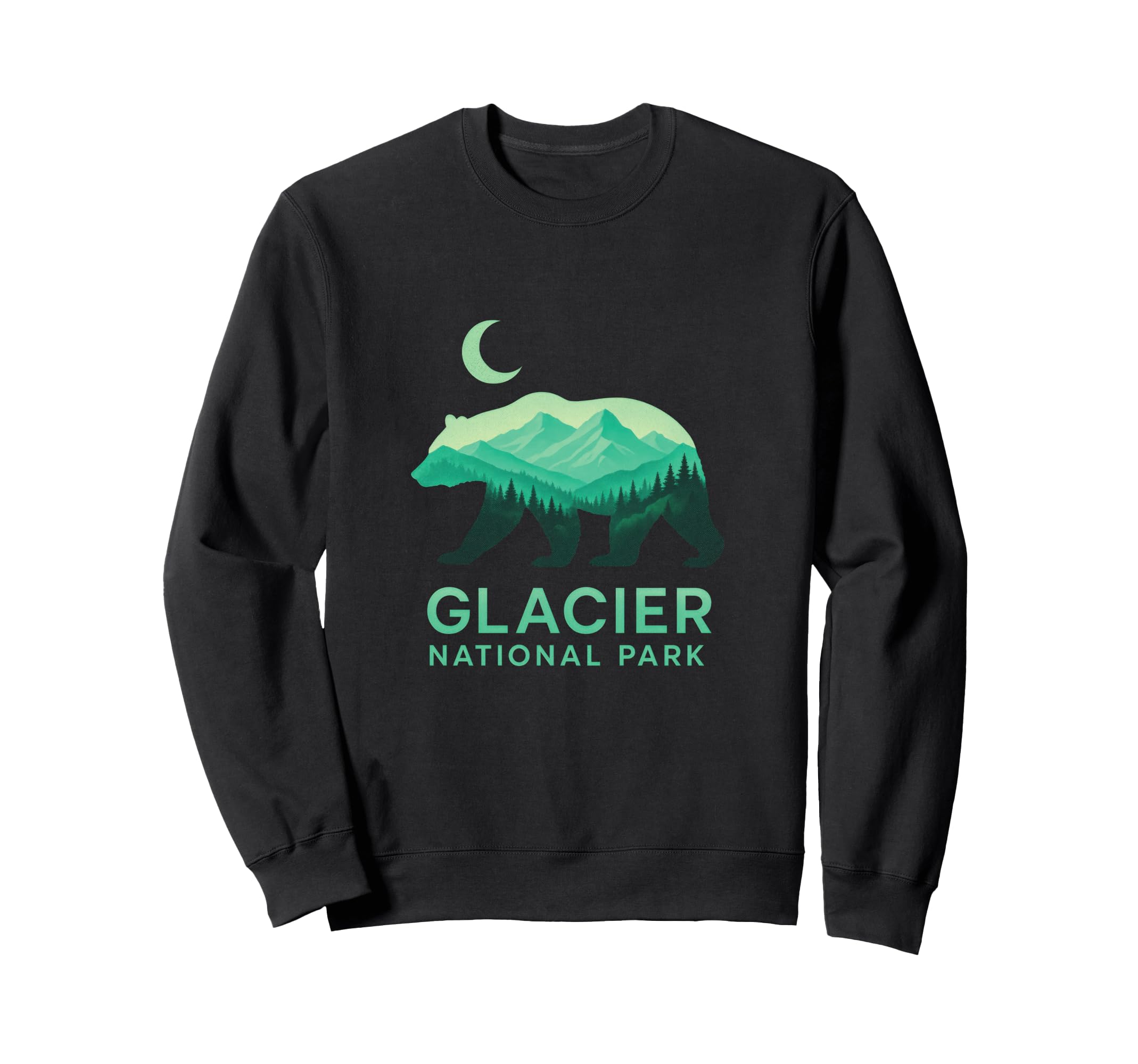 Glacier National Park Grizzly Hiking Sweatshirt - Graphic Print Men Women - T-Shirt, Sweatshirt, Hoodie