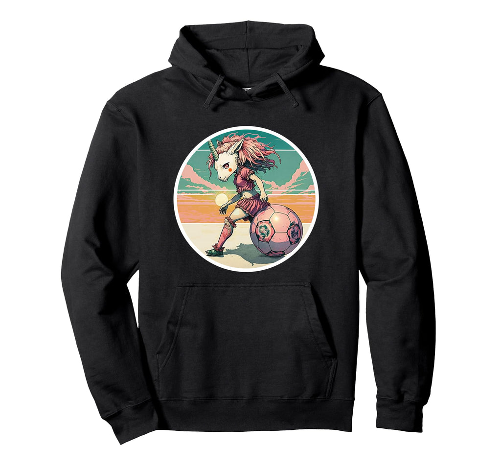 Soccer Anime Manga Unicorn Soccer Hoodie - Streetwear Style for Adults - T-Shirt, Sweatshirt, Hoodie