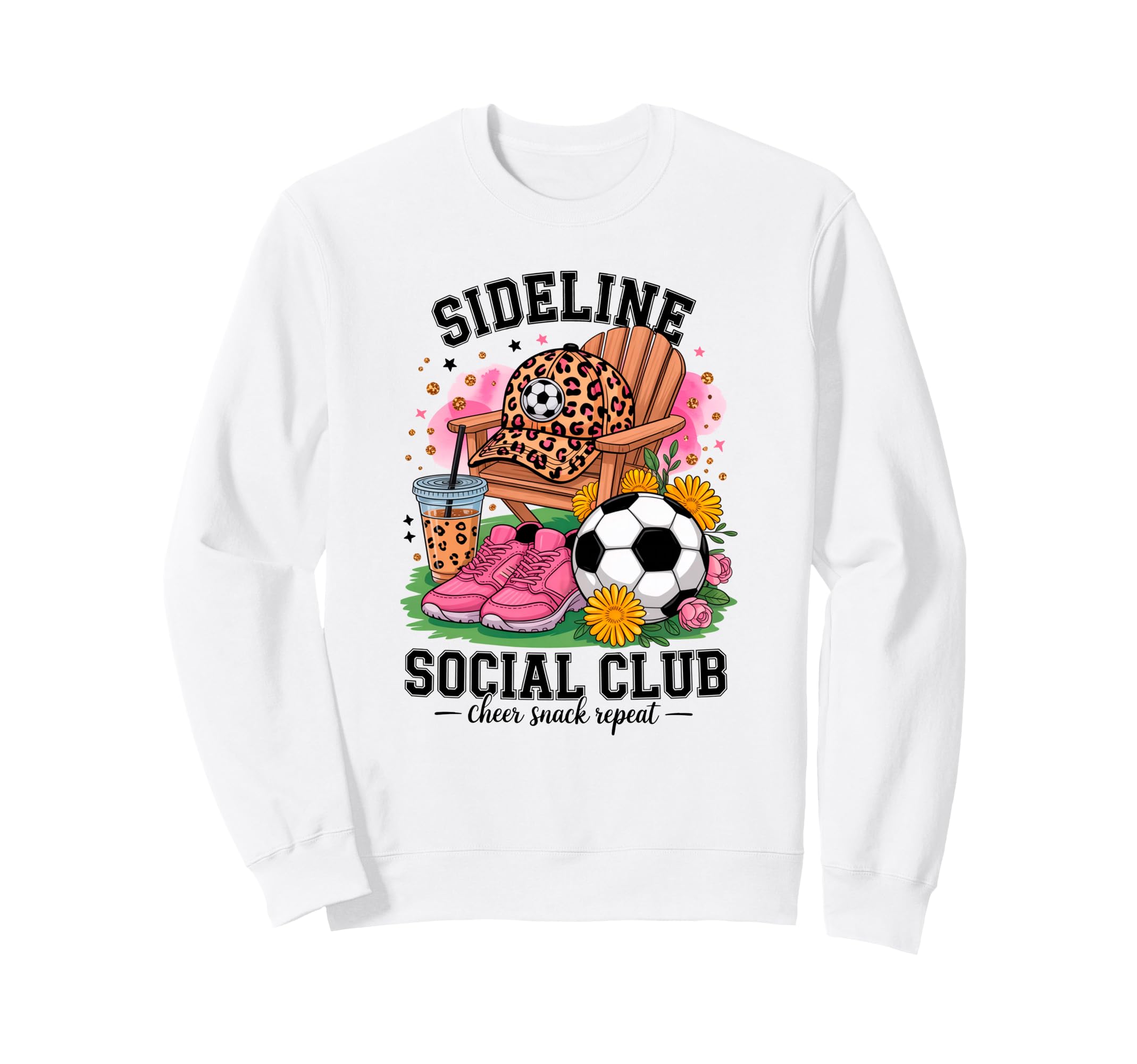 Sideline Social Club Soccer Mom Game Sweatshirt - Graphic Print for Adults - T-Shirt, Sweatshirt, Hoodie
