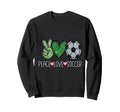 Peace Sign Love Soccer Ball Fan Soccer Sweatshirt - Novelty Apparel Unisex - T-Shirt, Sweatshirt, Hoodie