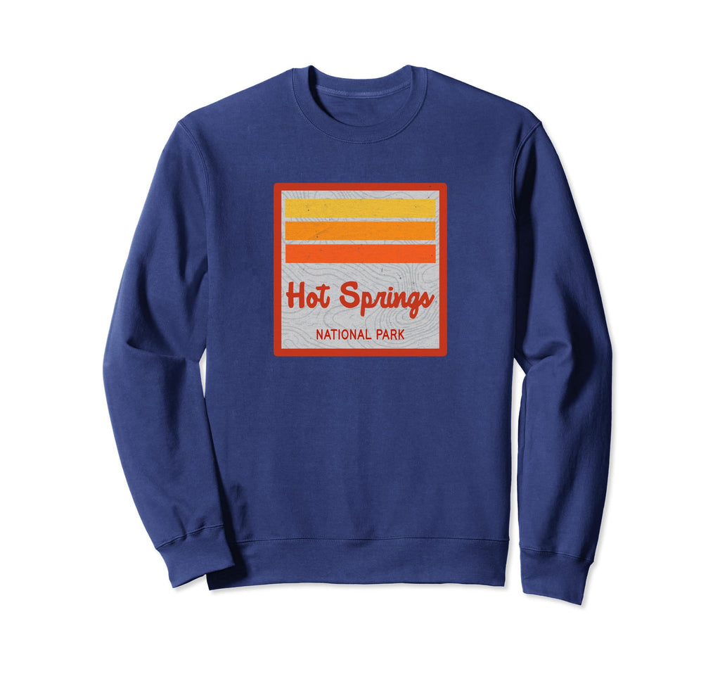 Hot Springs National Park Stripes Sweatshirt - Novelty Apparel for Adults - T-Shirt, Sweatshirt, Hoodie