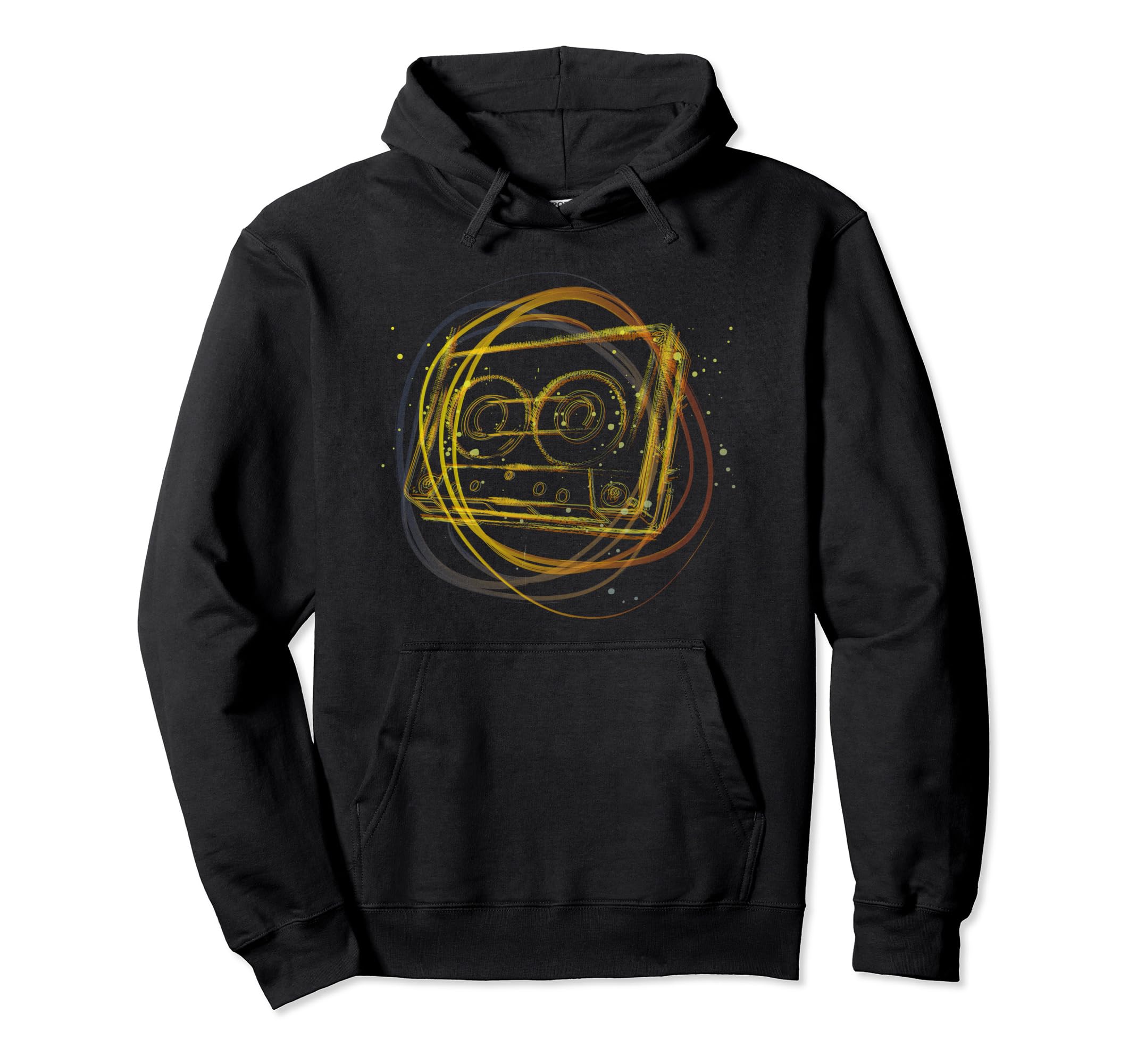 Music Cassettes Music Lovers Old School Hoodie - Unique Graphic Unisex - T-Shirt, Sweatshirt, Hoodie