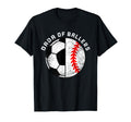 Dada Ballers Funny Soccer Baseball Dad T-Shirt - Novelty Apparel for Adults - T-Shirt, Sweatshirt, Hoodie