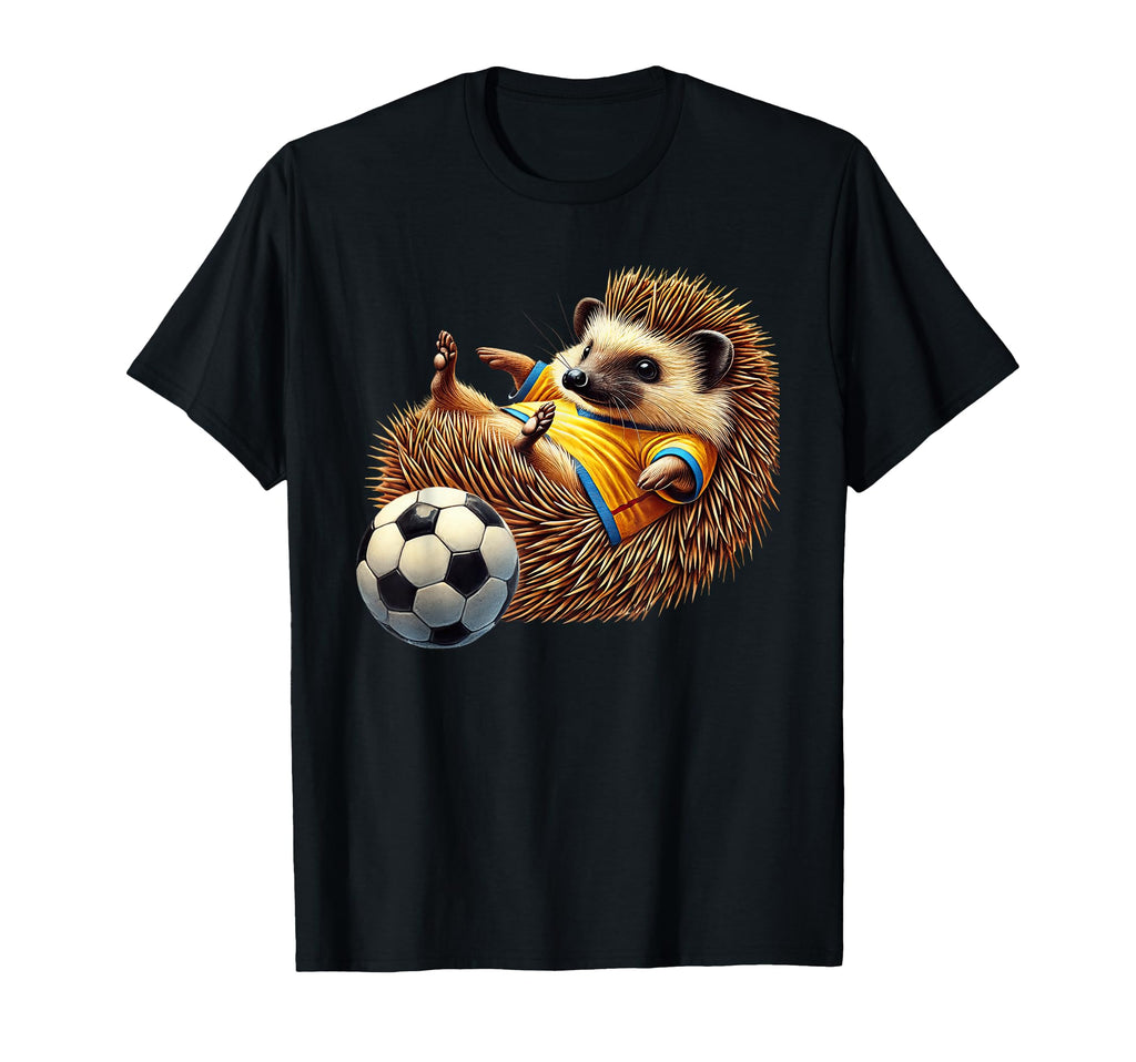 Hedgehog Soccer Player Animal T-Shirt - Casual Everyday Wear for Adults - T-Shirt, Sweatshirt, Hoodie