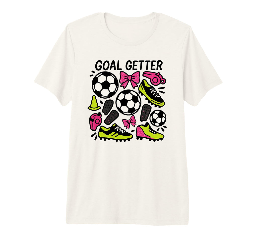 Goal Getter Coquette Soccer Bows And T-Shirt - Aesthetic Graphic Men Women - T-Shirt, Sweatshirt, Hoodie