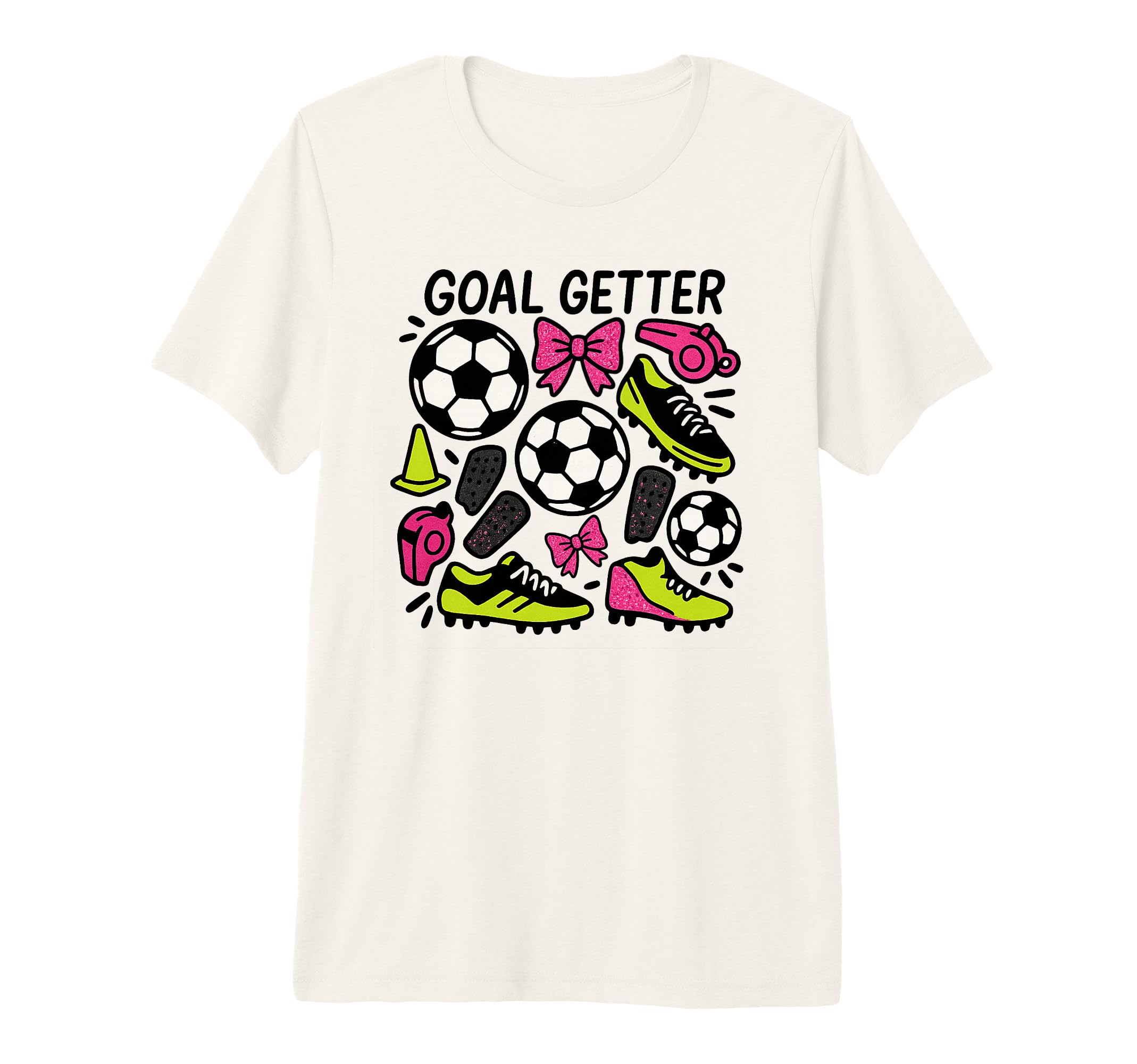 Goal Getter Coquette Soccer Bows And T-Shirt - Aesthetic Graphic Men Women - T-Shirt, Sweatshirt, Hoodie
