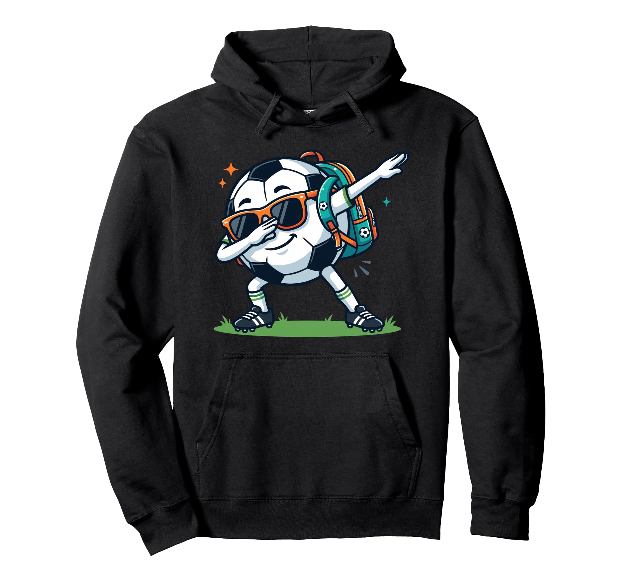 Dabbing Soccer Ball Back To School Hoodie - Graphic Print Men Women - T-Shirt, Sweatshirt, Hoodie