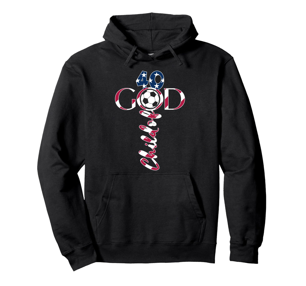 Jesus 40 Years Child God Soccer 40Th Hoodie - Trendy Graphic Unisex - T-Shirt, Sweatshirt, Hoodie