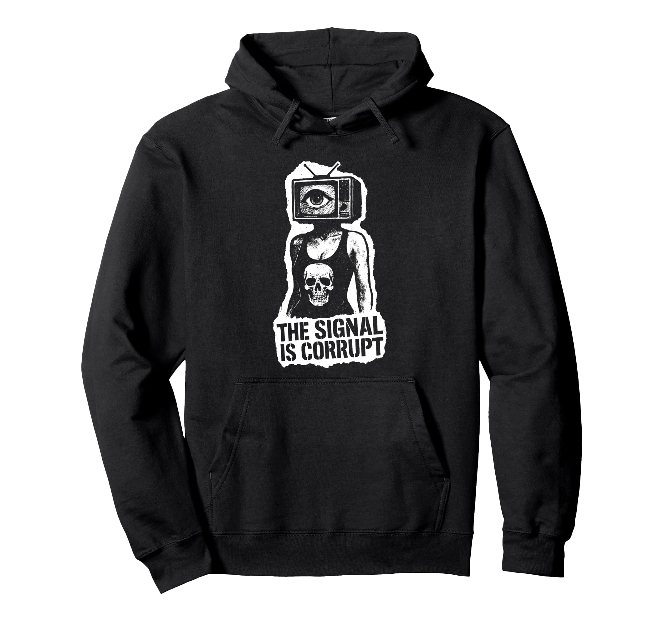 Punk Rock Skull 80S 90S Grunge Hoodie - Casual Everyday Wear for Adults - T-Shirt, Sweatshirt, Hoodie