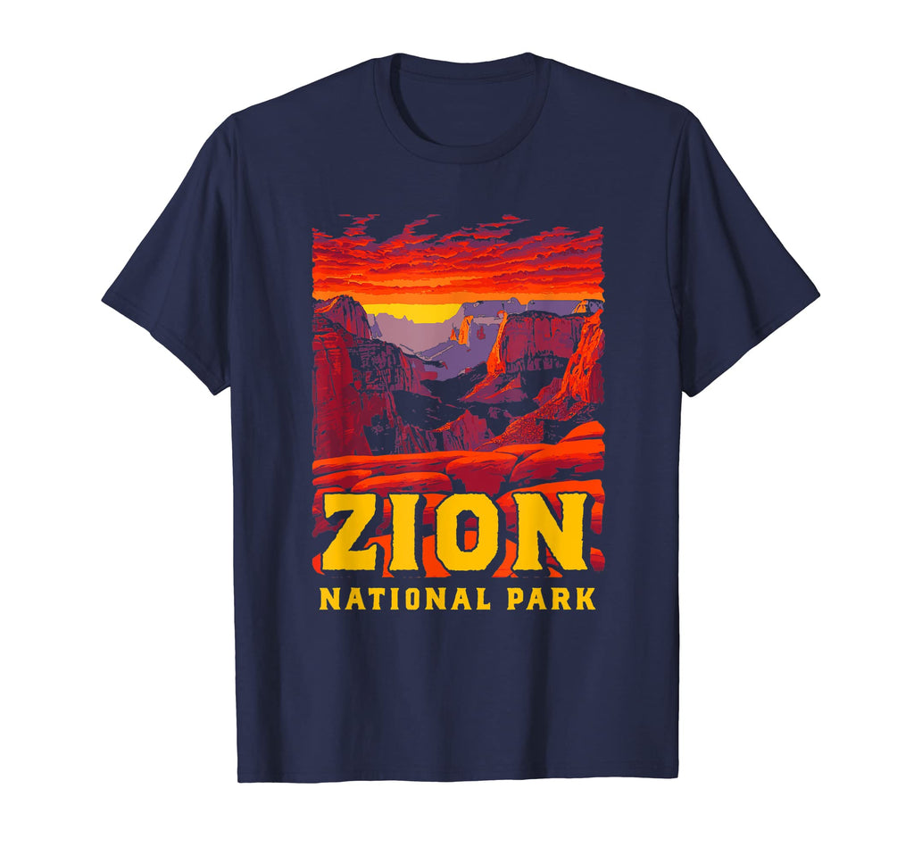 Zion National Park Canyon Throwback T-Shirt - Minimalist Print for Adults - T-Shirt, Sweatshirt, Hoodie