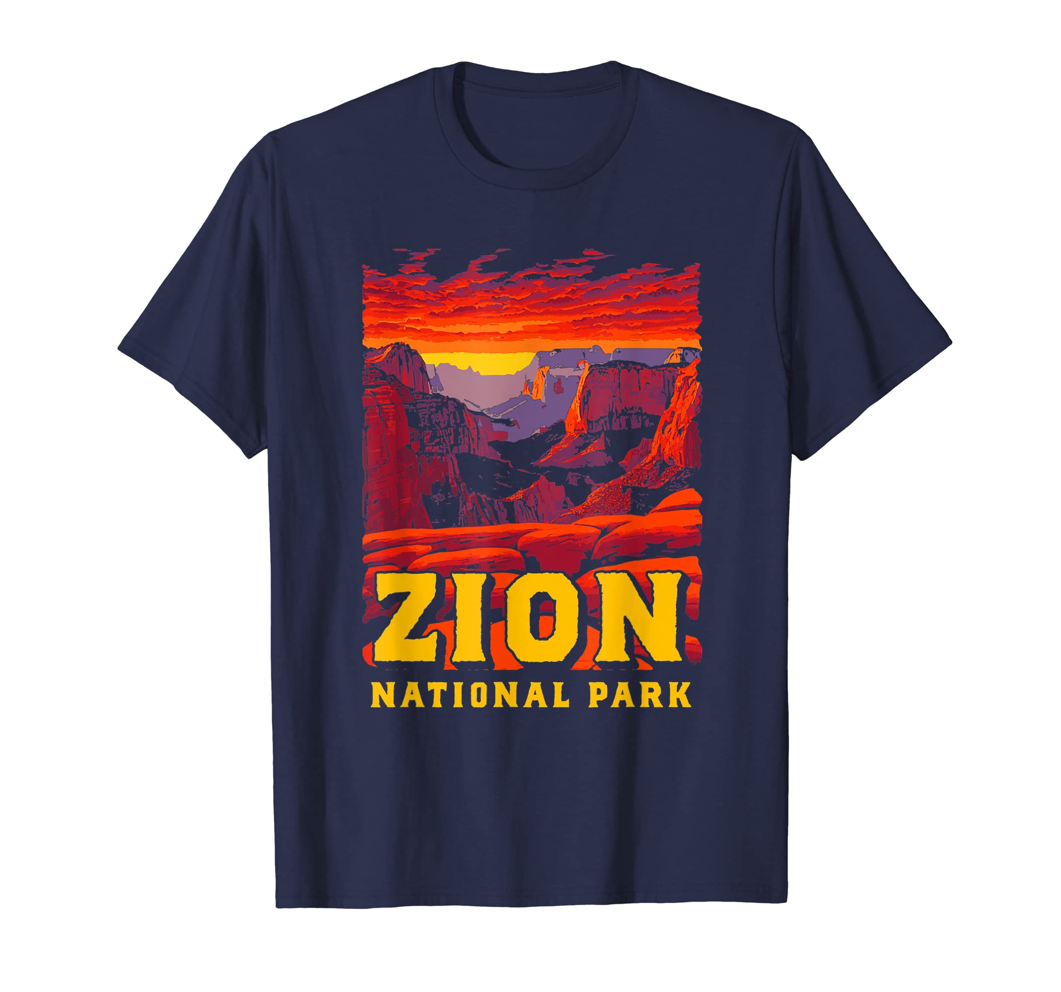 Zion National Park Canyon Throwback T-Shirt - Minimalist Print for Adults - T-Shirt, Sweatshirt, Hoodie