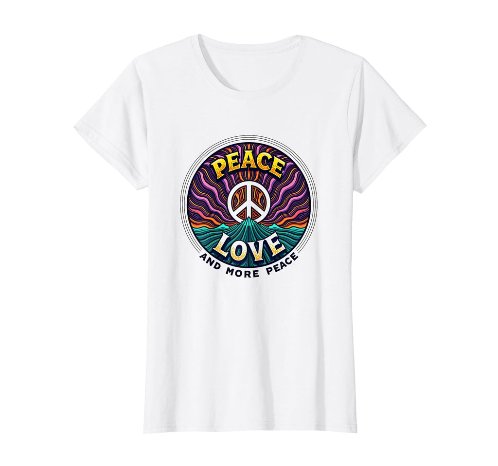 Hippie Peace Love 60S Groovy Psychedelic T-Shirt - Aesthetic Graphic Unisex - T-Shirt, Sweatshirt, Hoodie