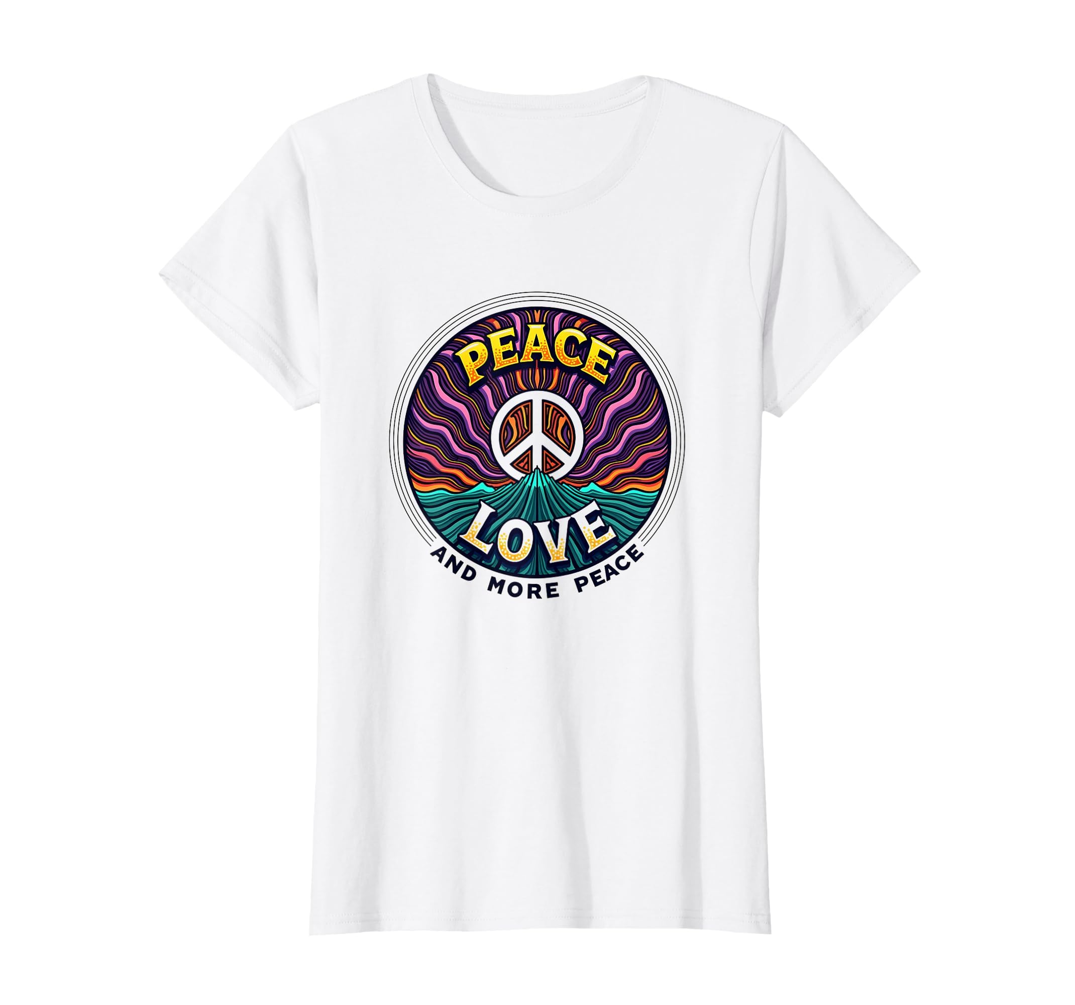 Hippie Peace Love 60S Groovy Psychedelic T-Shirt - Aesthetic Graphic Unisex - T-Shirt, Sweatshirt, Hoodie
