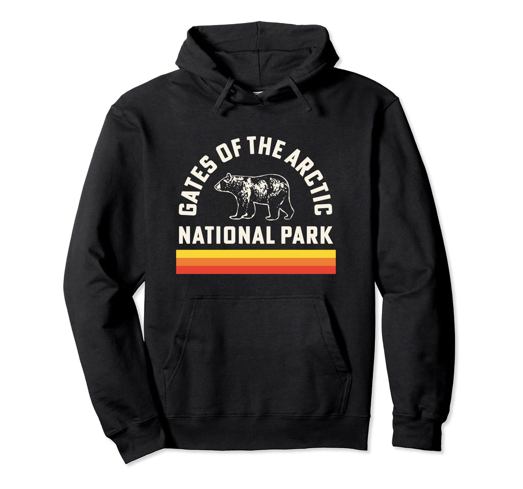 Gates Arctic Souvenir Bear Stripes Hoodie - Casual Everyday Wear Unisex - T-Shirt, Sweatshirt, Hoodie