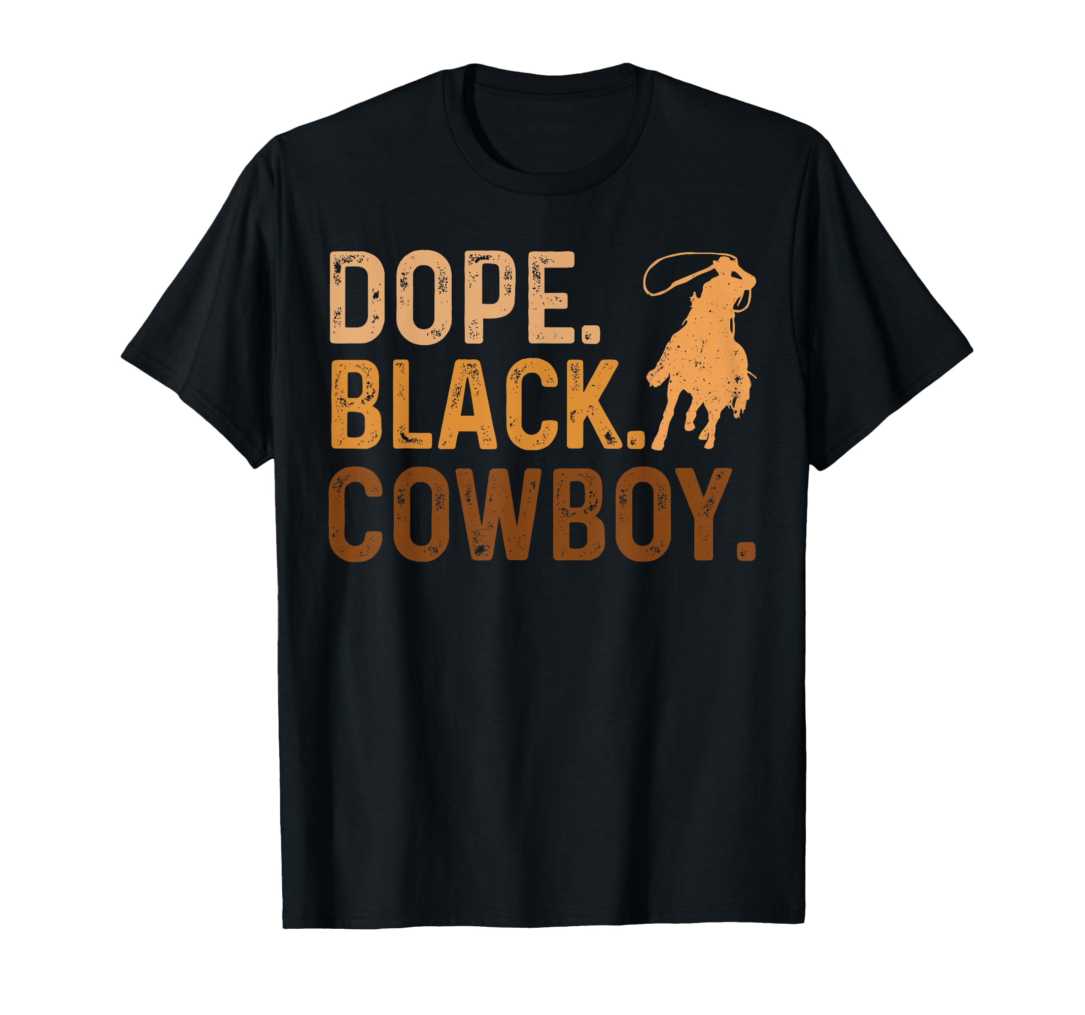 Dope Black Cowboy Melanin Black T-Shirt - Custom Art Print for Adults - T-Shirt, Sweatshirt, Hoodie
