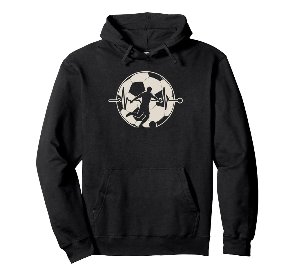 Heartbeat Football Soccer Player Hoodie - Novelty Apparel Unisex - T-Shirt, Sweatshirt, Hoodie