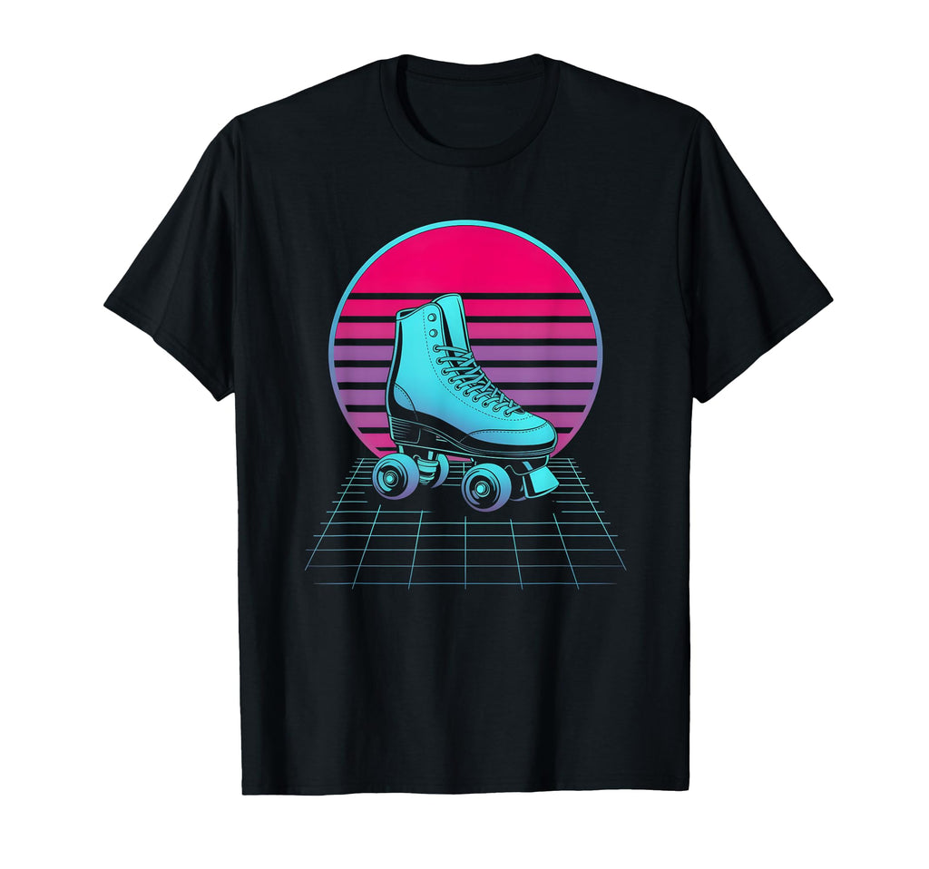 Synthwave Vaporwave Roller Skate Shoes T-Shirt - Trendy Graphic for Adults - T-Shirt, Sweatshirt, Hoodie