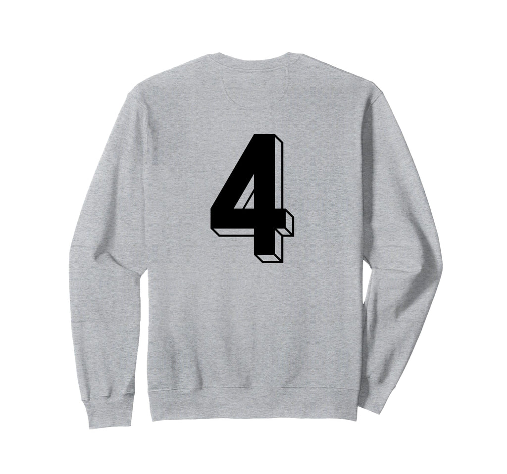 Number 4 Backside 80S 90S Team Sweatshirt - Minimalist Print for Adults - T-Shirt, Sweatshirt, Hoodie