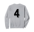 Number 4 Backside 80S 90S Team Sweatshirt - Minimalist Print for Adults - T-Shirt, Sweatshirt, Hoodie