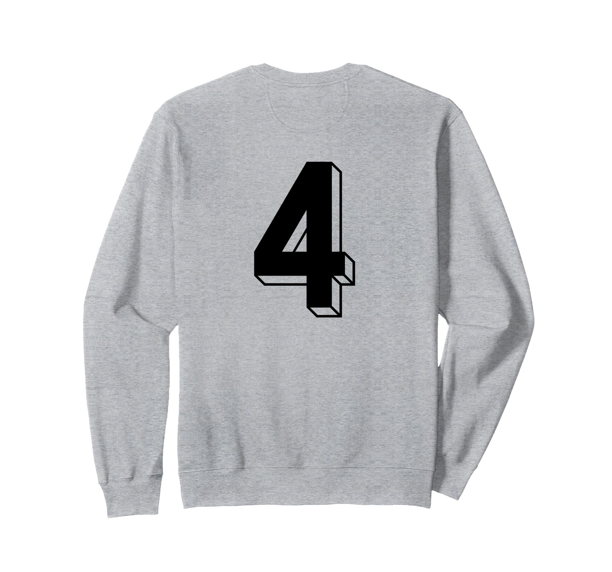 Number 4 Backside 80S 90S Team Sweatshirt - Minimalist Print for Adults - T-Shirt, Sweatshirt, Hoodie